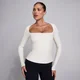 MP Női SculptForm Square Neck Hosszú Ujjú Felső - Pearl