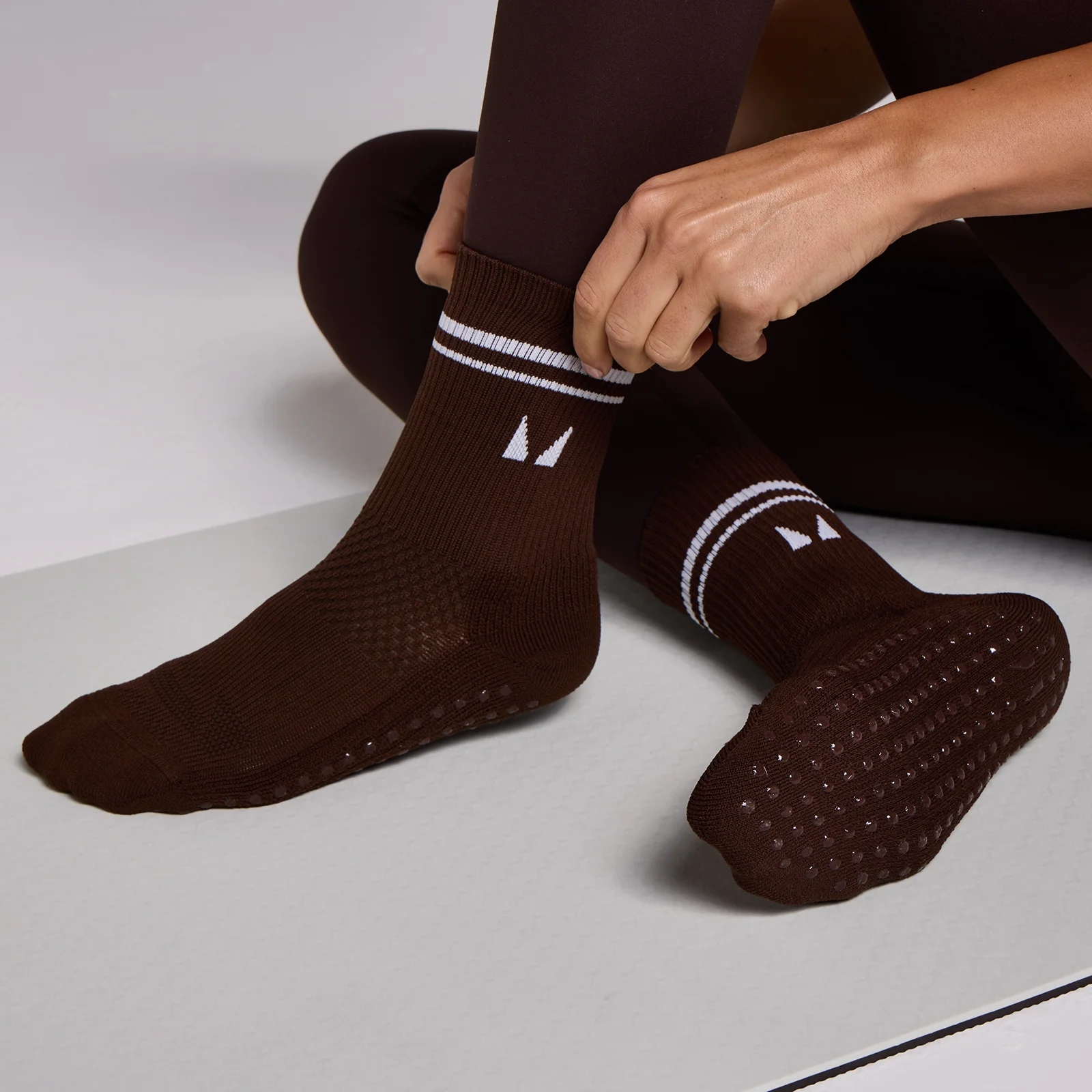MP Pilates Socks (2 pack) - Cocoa/Pearl - UK 2-5 kép 4