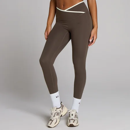 MP Női Tempo Kontrasztos Leggings - Csokoládé