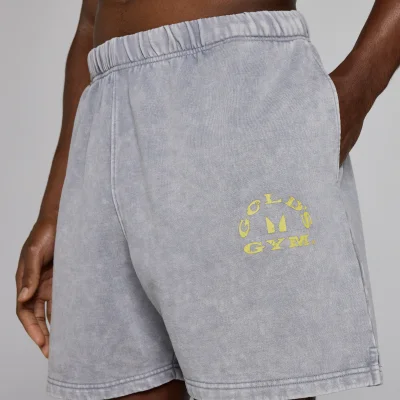 MP X Gold's Férfi Washed Graphic Oversized Melegítő Rövidnadrág - Acélkék - XS kép 6