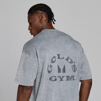 MP X Gold's Férfi Washed Graphic Oversized Póló - Acélkék - XS kép 6